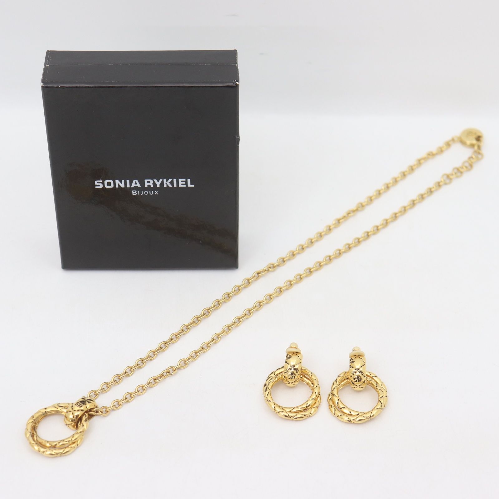 ソニアリキエル　イヤリング　ネックレス　セット IT8N9BZDRFUS SONIA RYKIEL ソニアリキエル ゴールド ネックレス