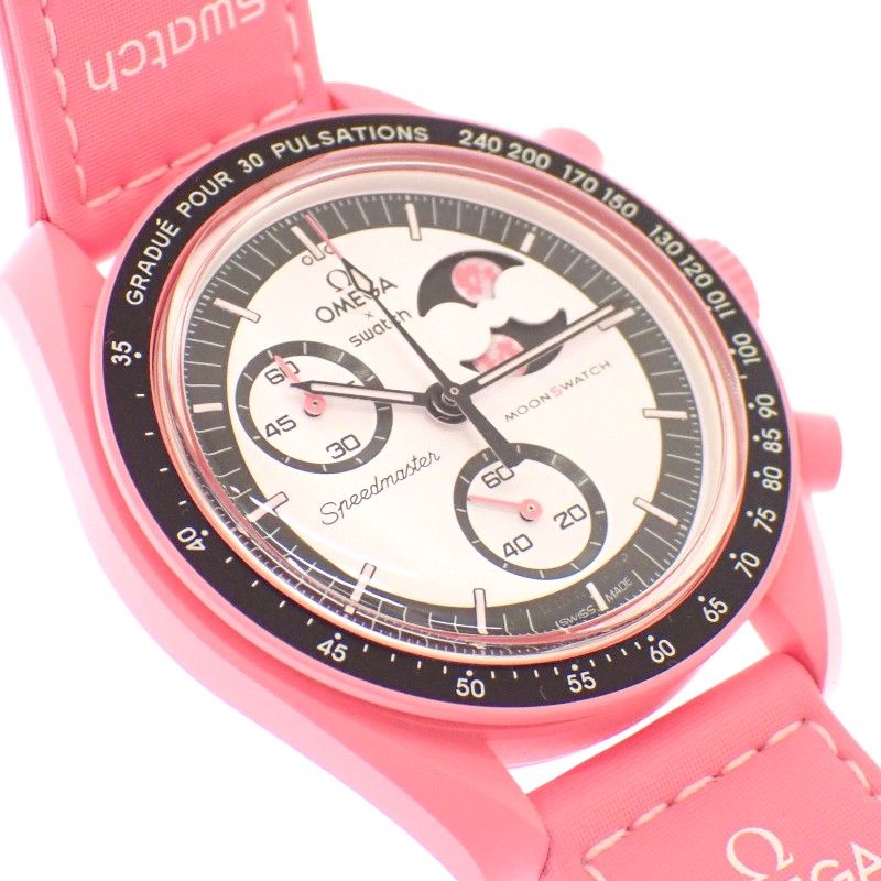 スウォッチ Swatch オメガ Omega S033P700 ピンク オメガ OMEGA スウォッチ SWATCH ミッショントゥザピンク ムーン