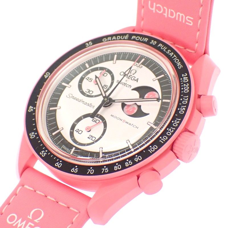 スウォッチ Swatch オメガ Omega S033P700 ピンク オメガ OMEGA スウォッチ SWATCH ミッショントゥザピンク ムーン