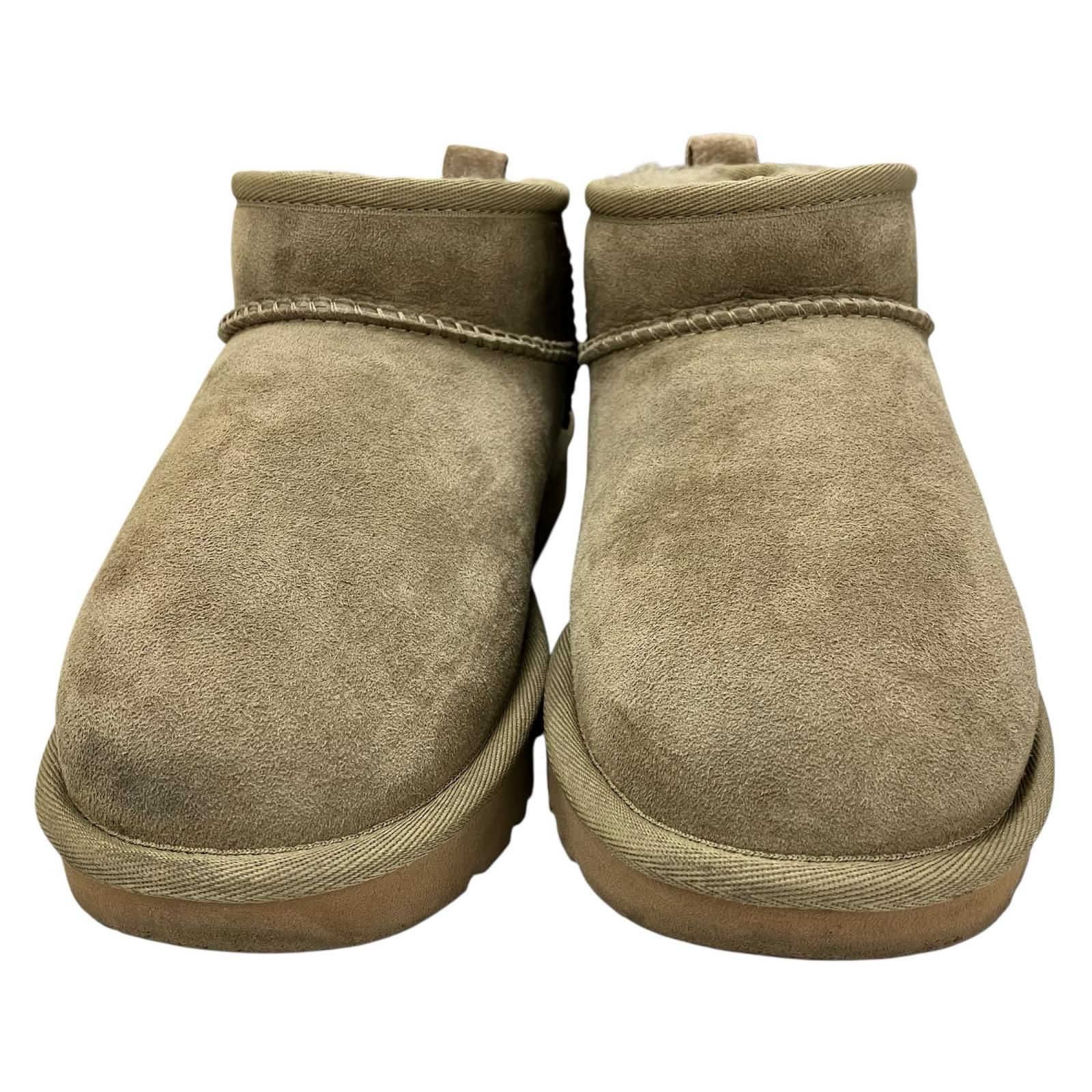 186001 現状品 UGG アグ Classic Ultra Mini ムートンブーツ 23cm ベージュ系