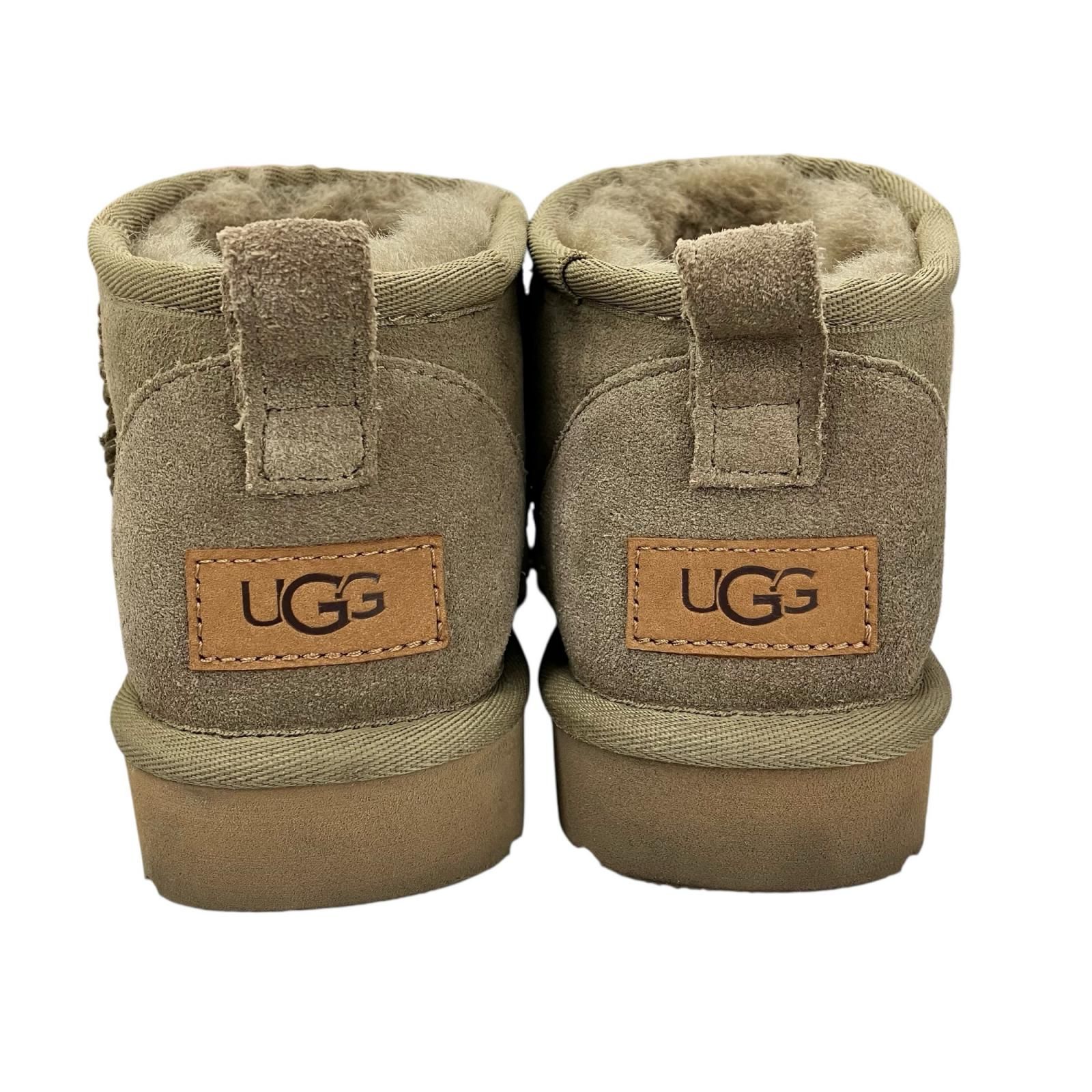 186001 現状品 UGG アグ Classic Ultra Mini ムートンブーツ 23cm ベージュ系