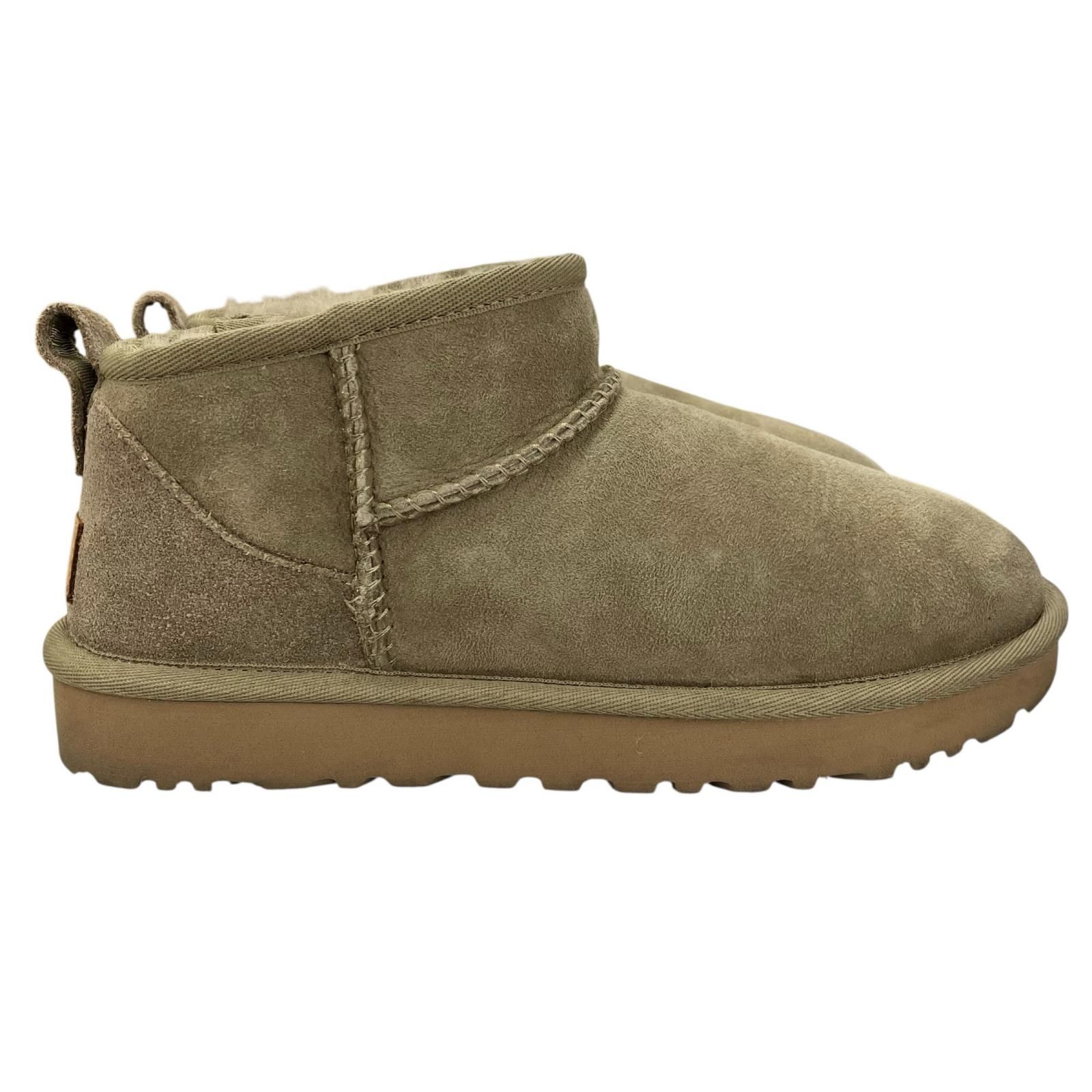 186001 現状品 UGG アグ Classic Ultra Mini ムートンブーツ 23cm ベージュ系