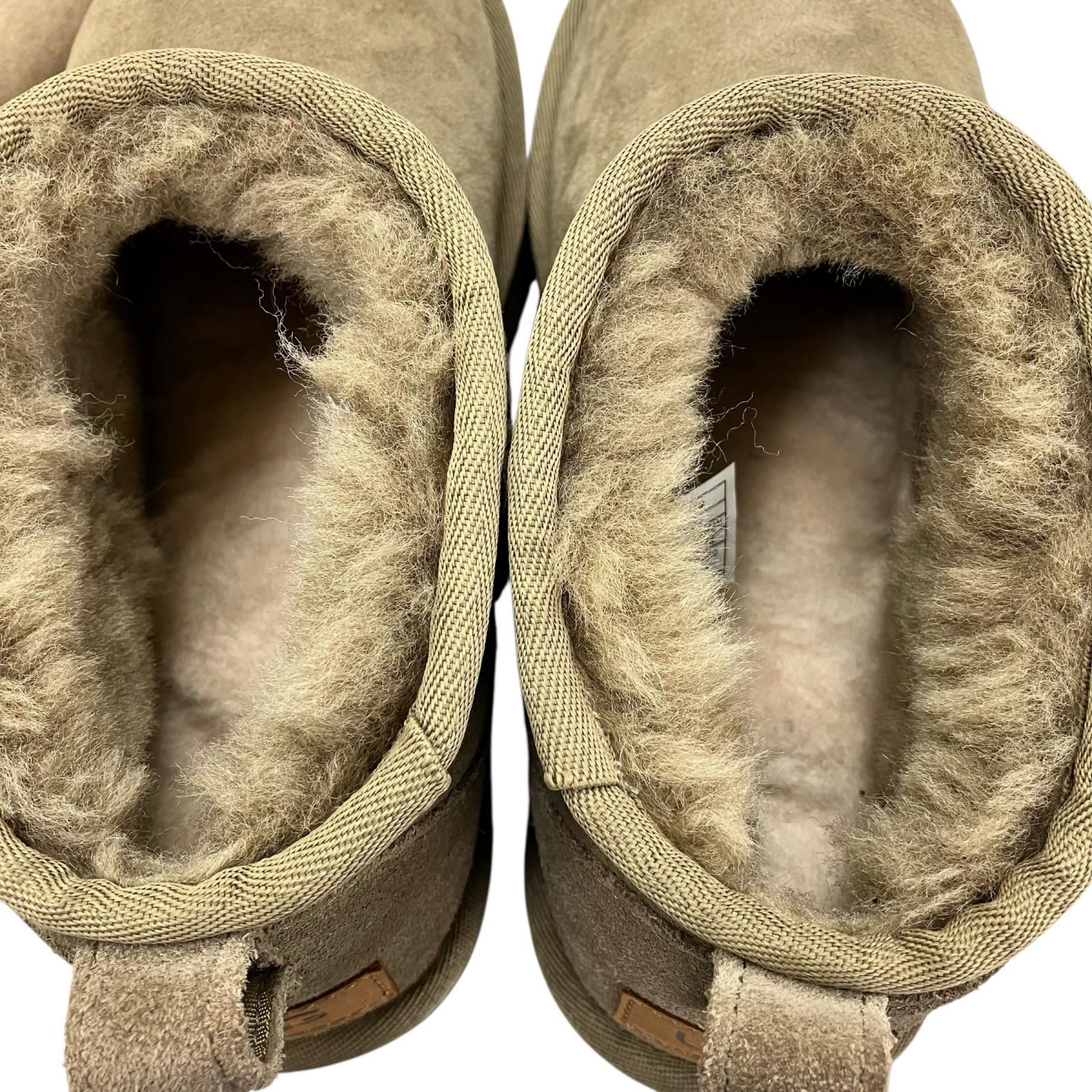 186001 現状品 UGG アグ Classic Ultra Mini ムートンブーツ 23cm ベージュ系