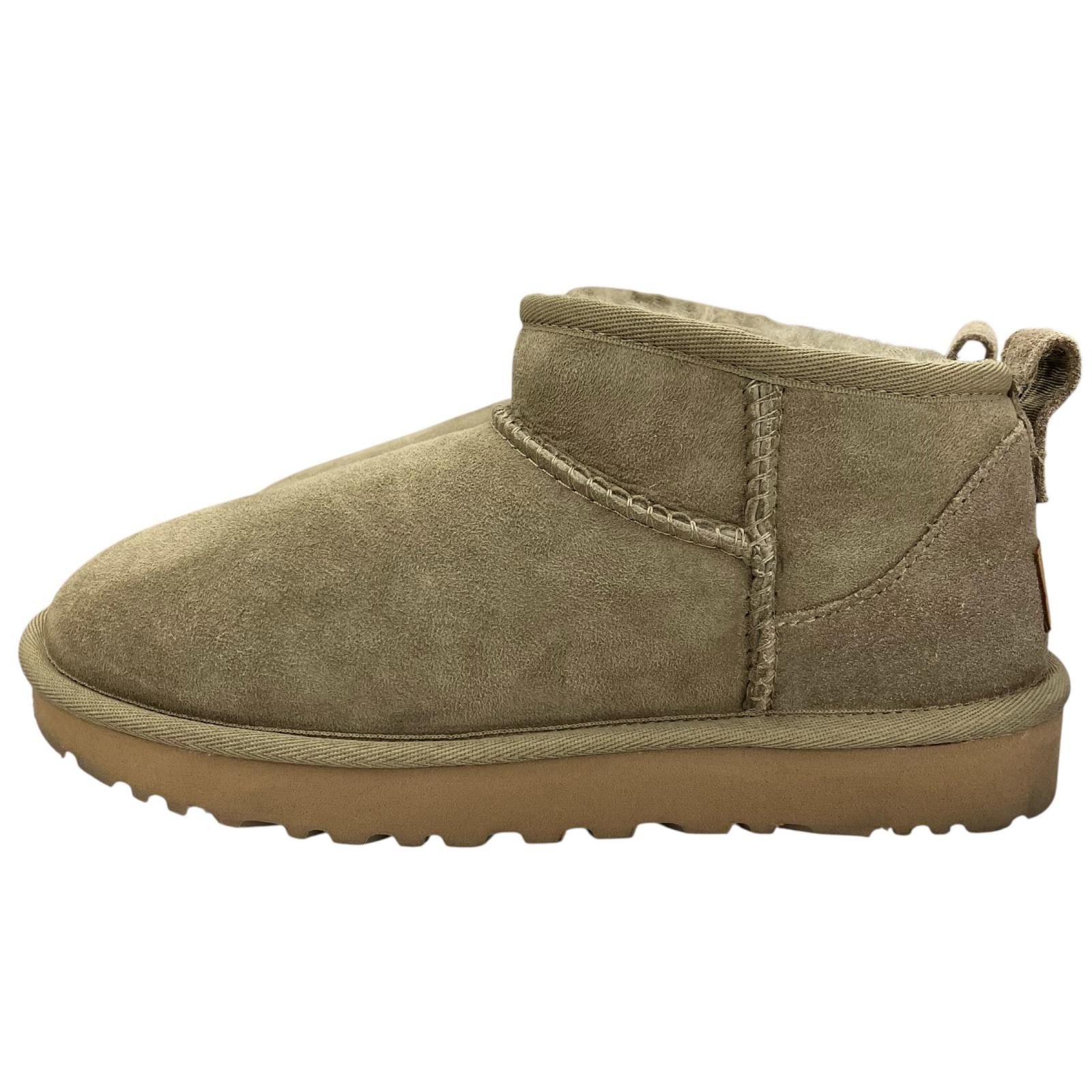 186001 現状品 UGG アグ Classic Ultra Mini ムートンブーツ 23cm ベージュ系