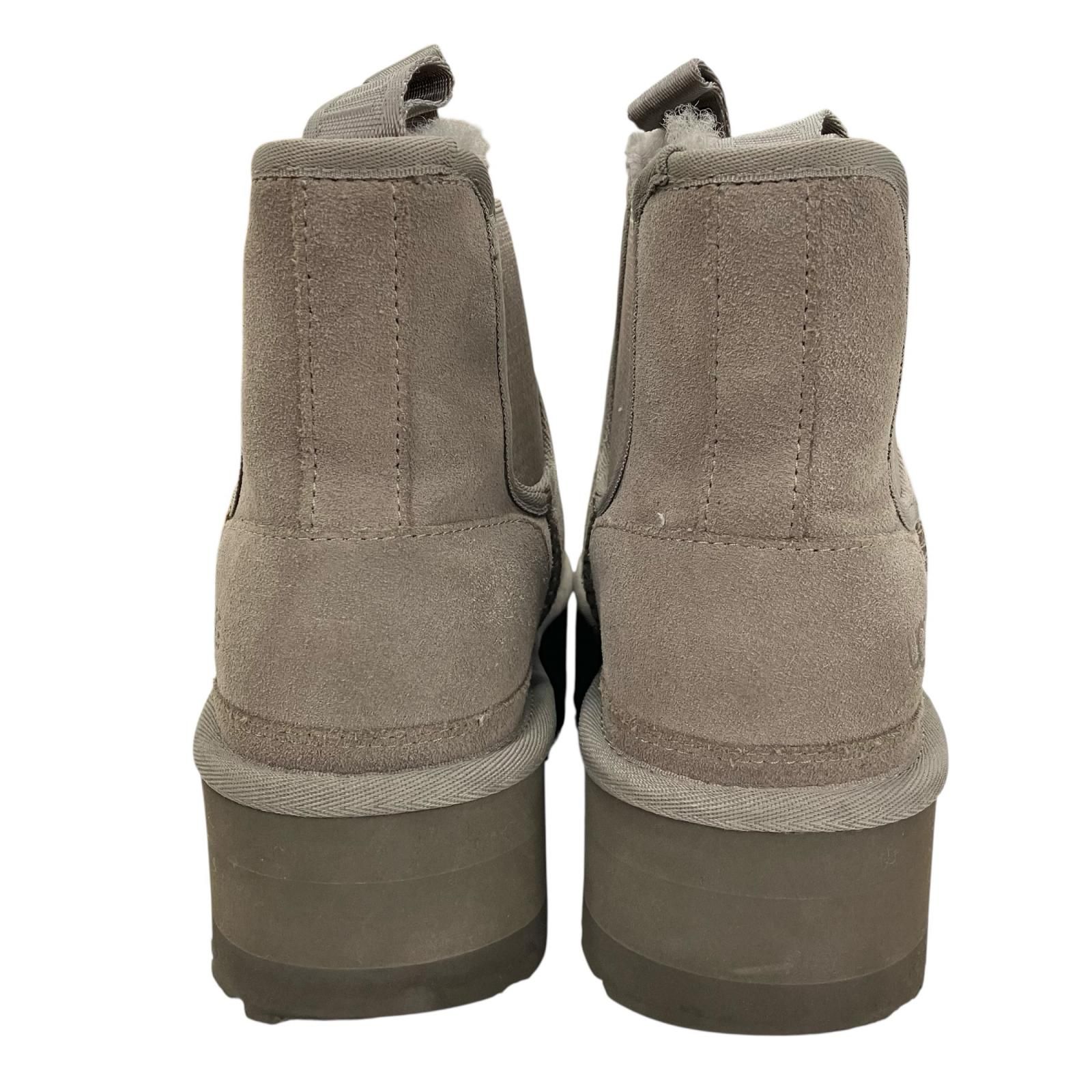 186000 現状品 UGG アグ Neumel Platform Chelsea ムートンブーツ 24cm グレージュ系
