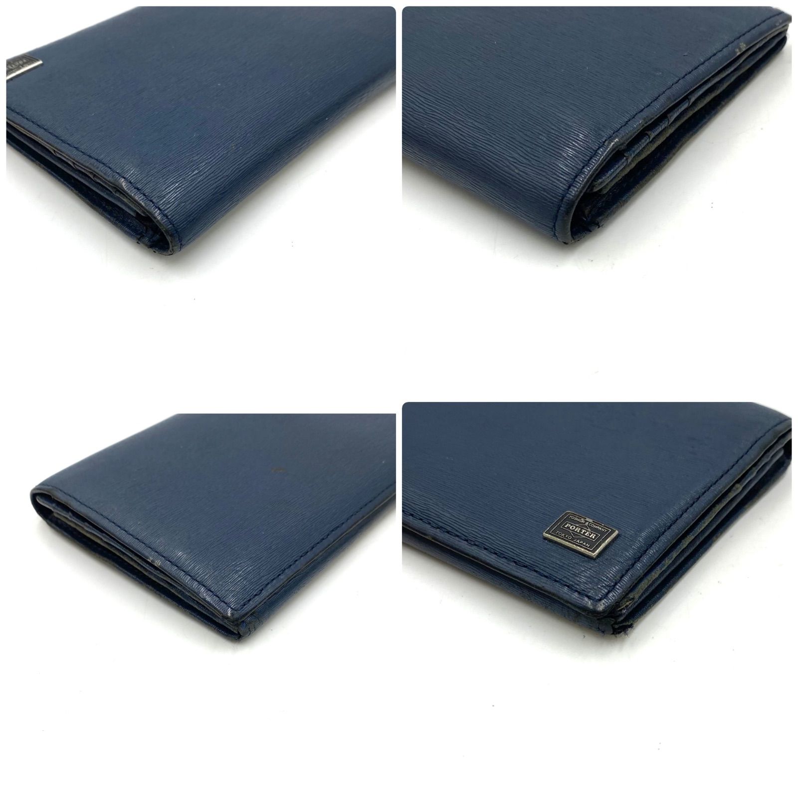 PORTER ポーター 吉田カバン 財布 ウォレット 二つ折り レザー ブルー