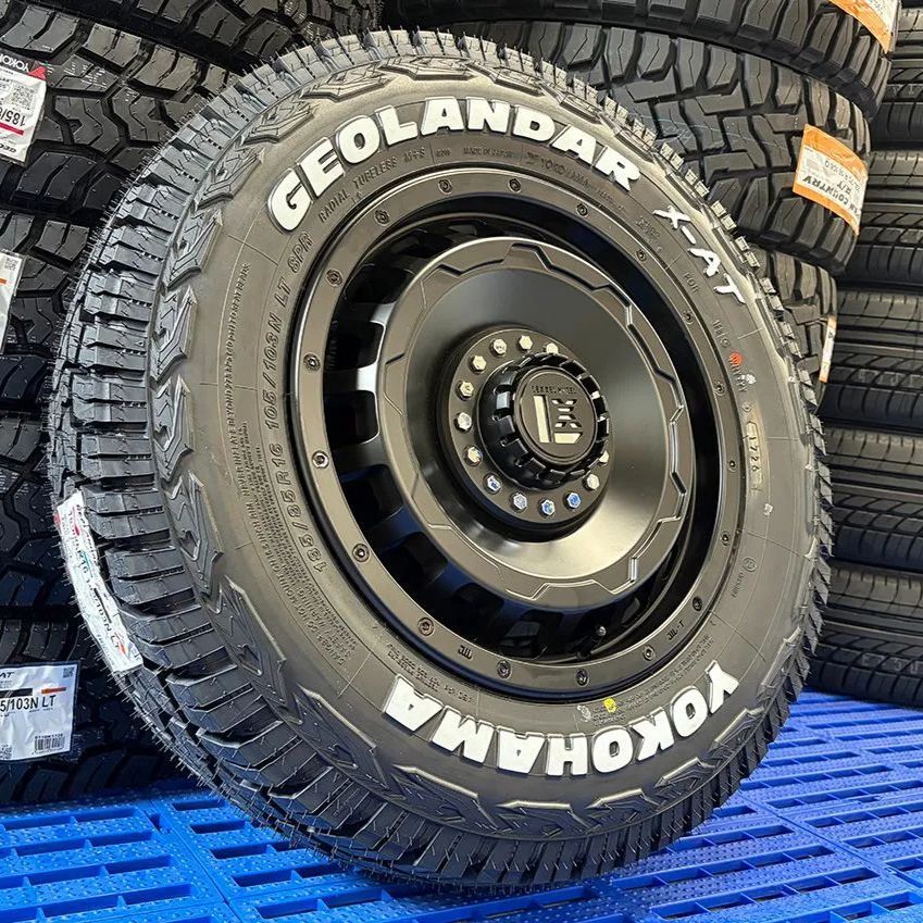 【車種】ジムニー用 JB64 JB23 タイヤホイール 4本セット 16インチ|ヨコハマ ジオランダー X-AT 185/85R16 ホワイトレター LEXXEL SwaGGer