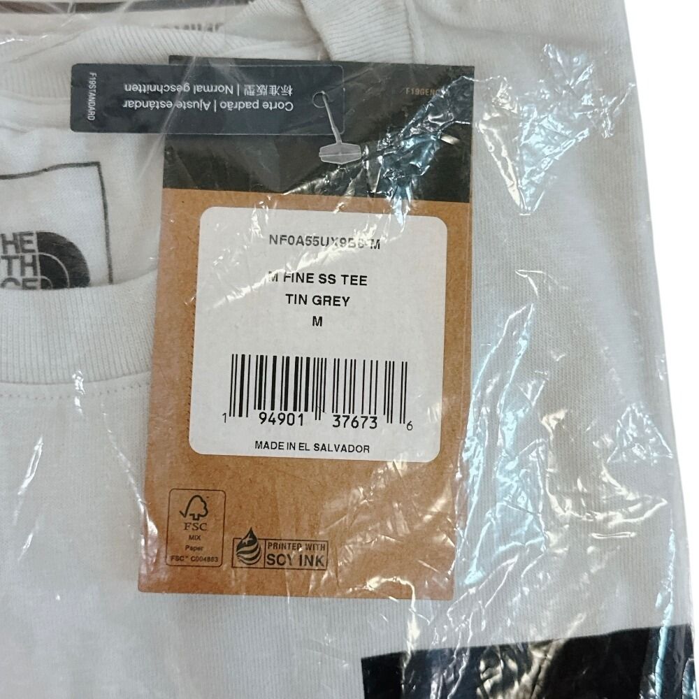 ザ ノースフェイス THE NORTH FACE Tシャツ M FINE S/S TEE グレー M 