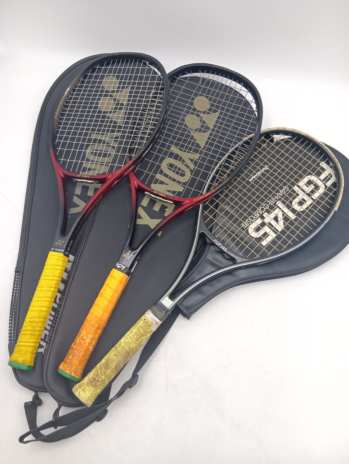 YONEX FGP145 硬式 テニスラケット3本セット ケース付き_S9833 - メルカリ