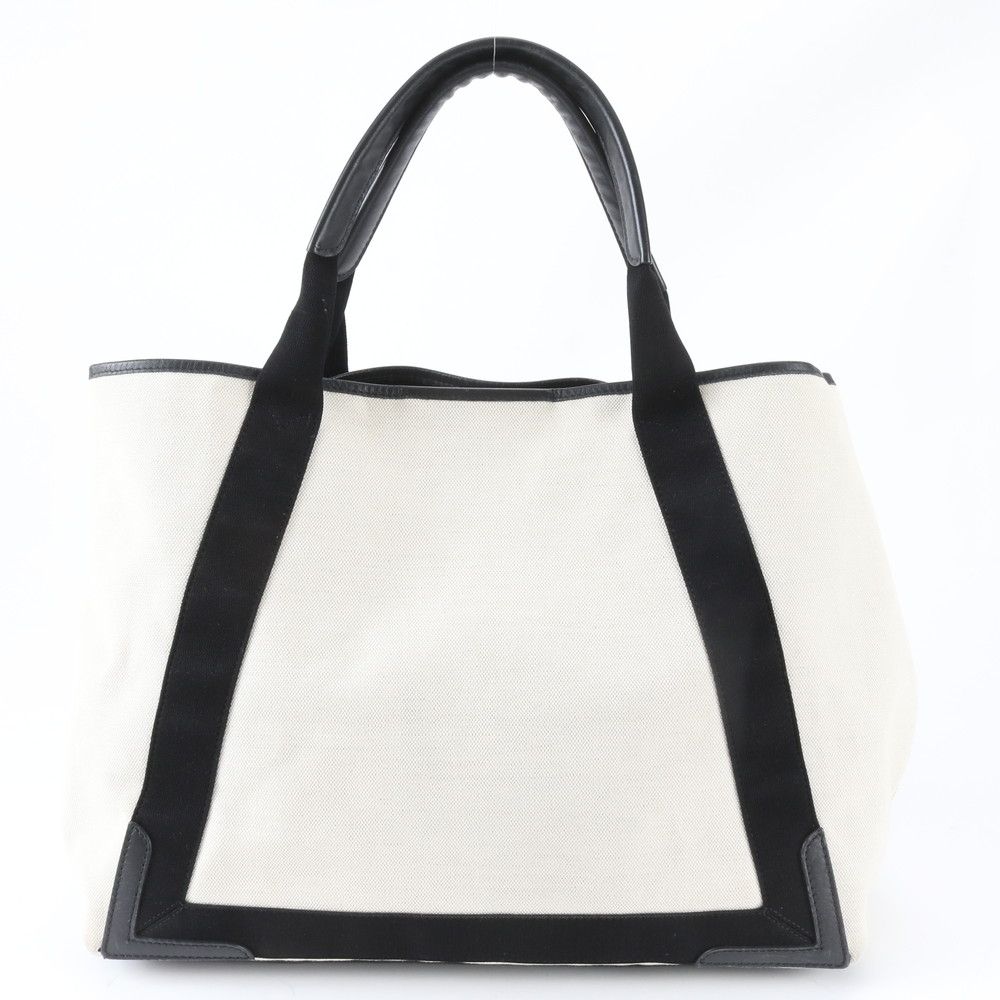 美品 バレンシアガ ネイビー カバス GM 339936 レザー キャンバス