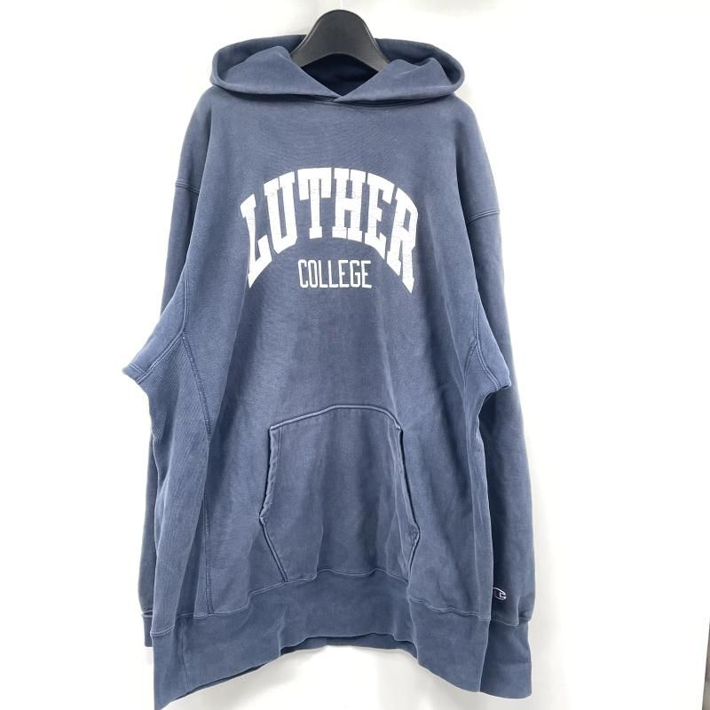 【中古】90s　Champion　LUTHER リバースウィーブ スウェットパーカー　ネイビー　サイズXXL[17][240017775186] 中古】90s Champion LUTHER リバースウィーブ スウェットパーカー