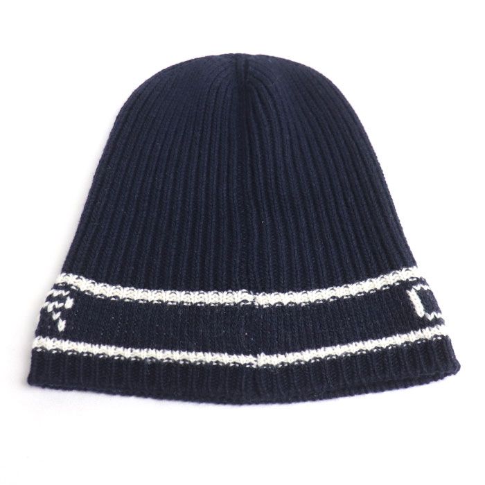 DIOR HOMME 06AW ストライプニット帽 Dior ディオール ニット ウォーム レター ビーニー ニットキャップ