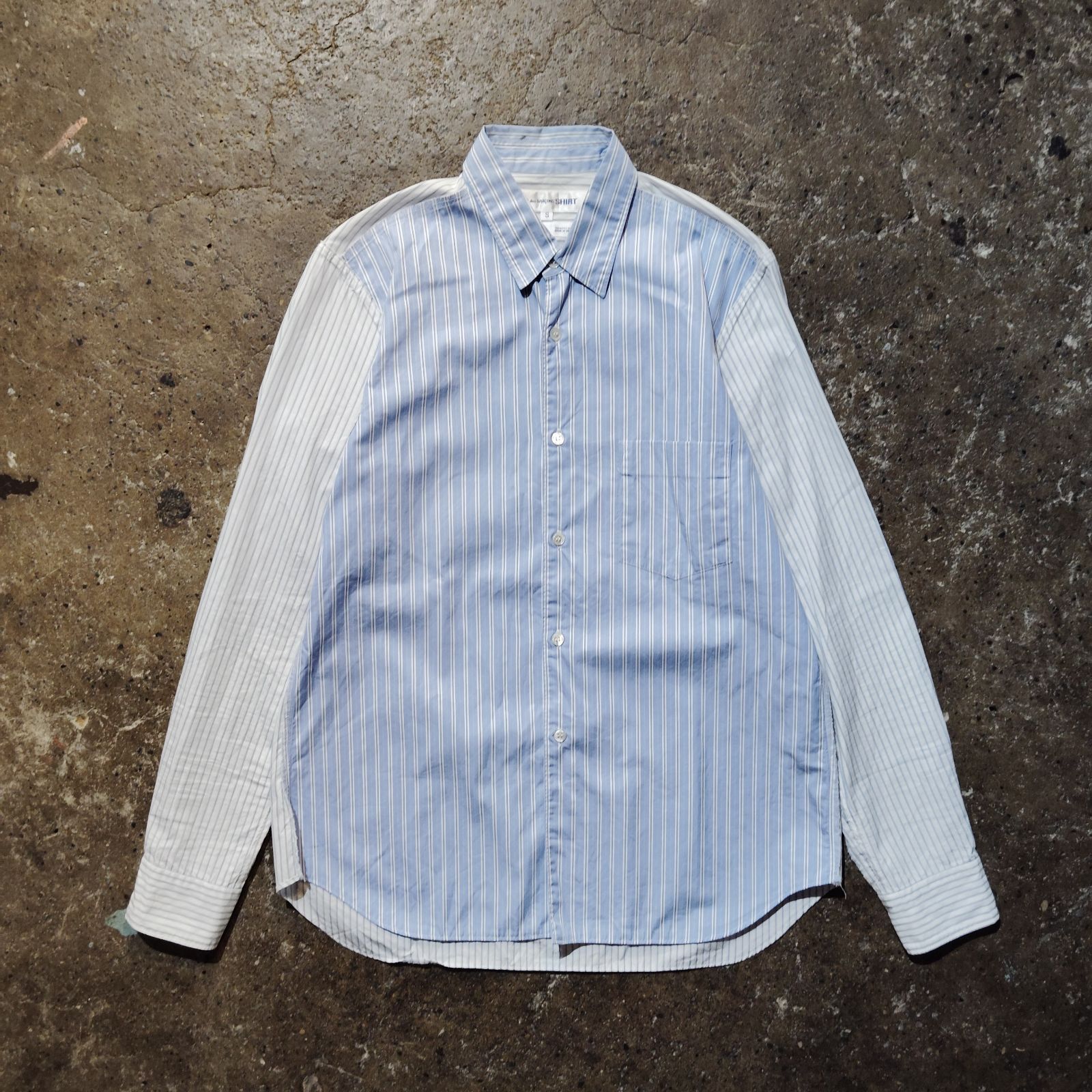 COMME des GARCONS SHIRT 03aw ストライプ切替ドッキングシャツ