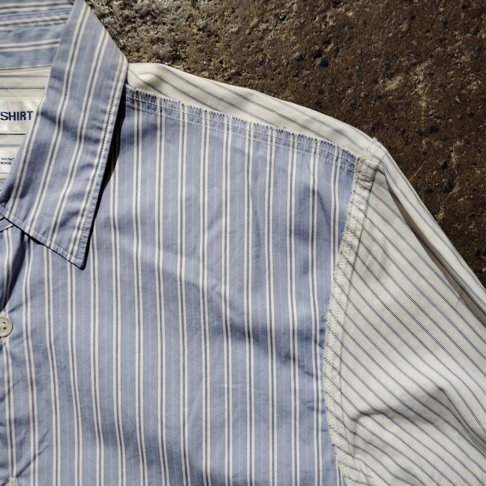 COMME des GARCONS SHIRT 03aw ストライプ切替ドッキングシャツ