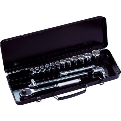 【新品】スーパーツール　ソケットレンチセット　差込角１２．７ｍｍ（１／２インチ）入り数：１６　N412S