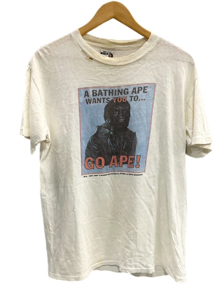 ア ベイシング エイプ A BATHING APE OLD ONEITAタグ 初期 猿の惑星 GO