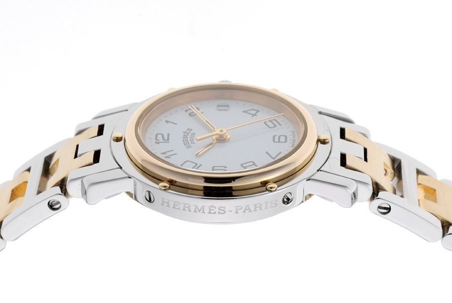 エルメス / HERMES クリッパー CL4.220 ホワイト クオーツ 【中古