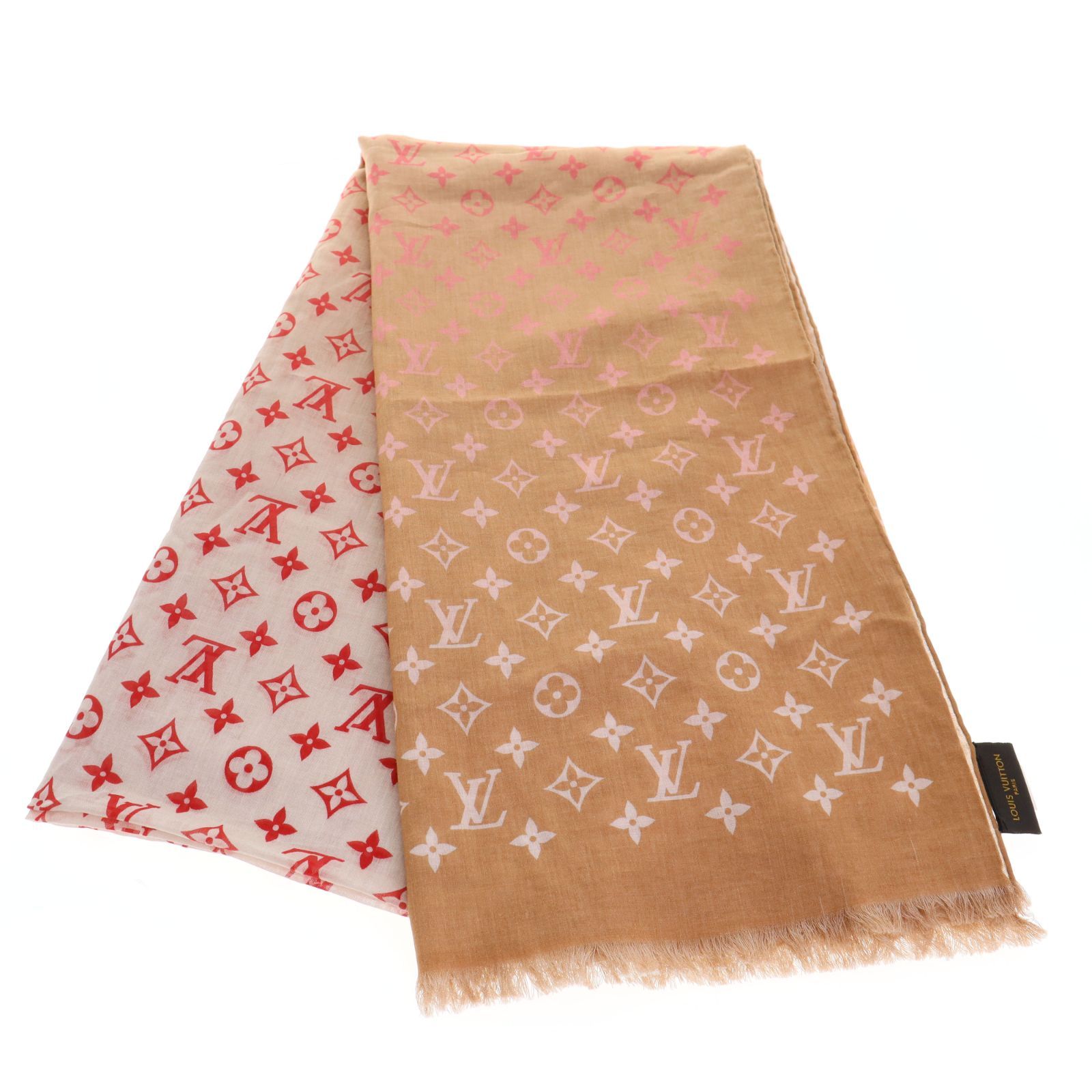 【中古】LOUIS VUITTON ルイヴィトン M75797 ストール レディース メンズ ピンク ベージュ アパレル ブランド 14,186円