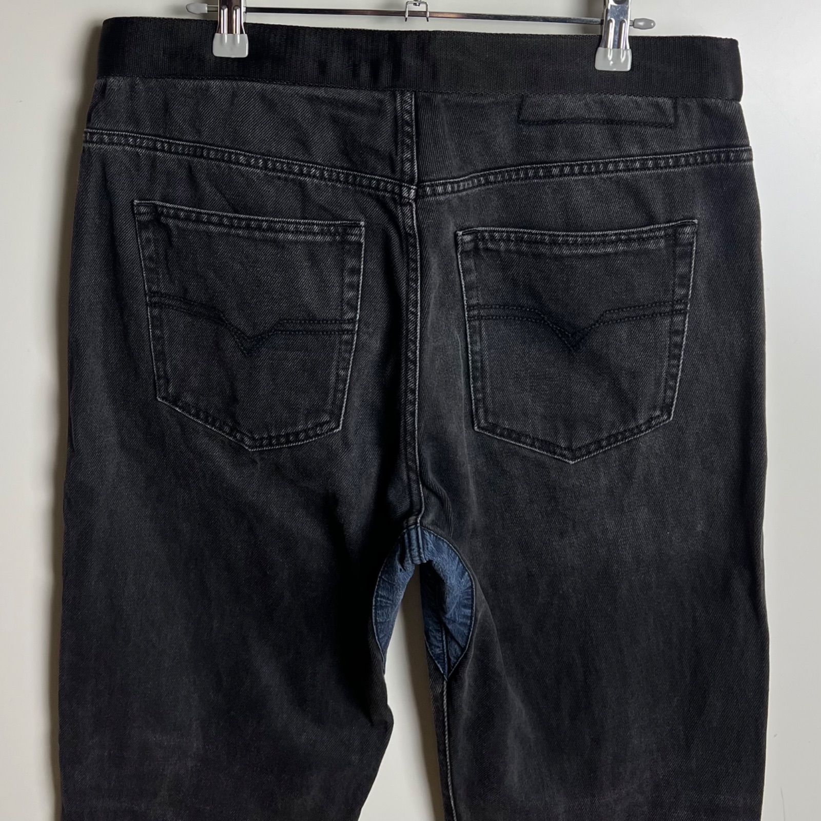 DIESEL 2020 D-VIKER-SP2 black denim jeans w32 ディーゼル 切替