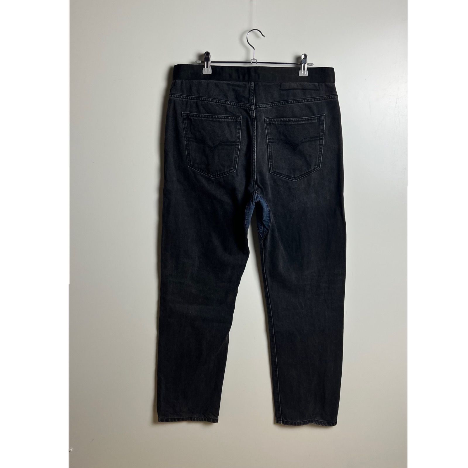 DIESEL 2020 D-VIKER-SP2 black denim jeans w32 ディーゼル 切替