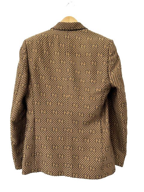 グッチ GUCCI 20AW GG 総柄 ストライプ ジャガード テーラード