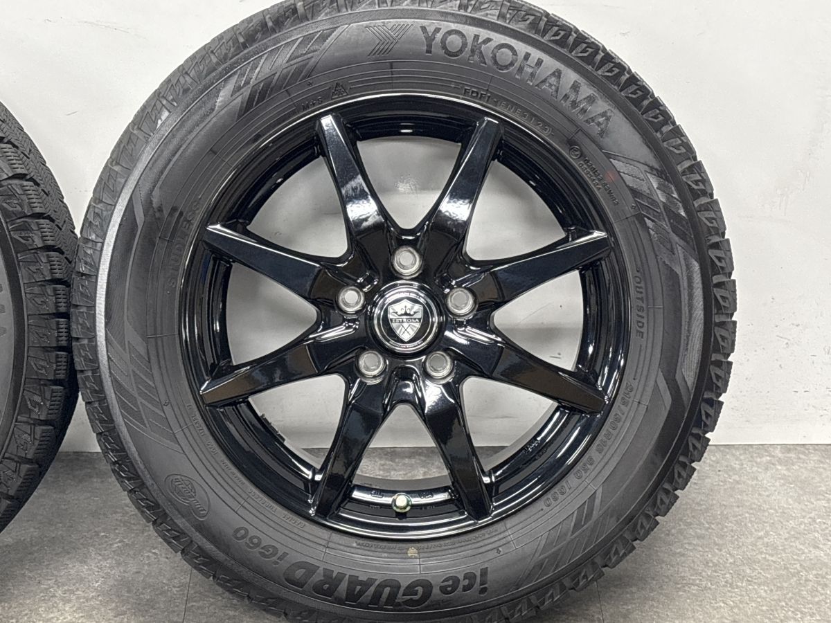 バリ溝】ESTROSA 16in 6.5J +48 PCD114.3 ヨコハマ アイスガード iG60