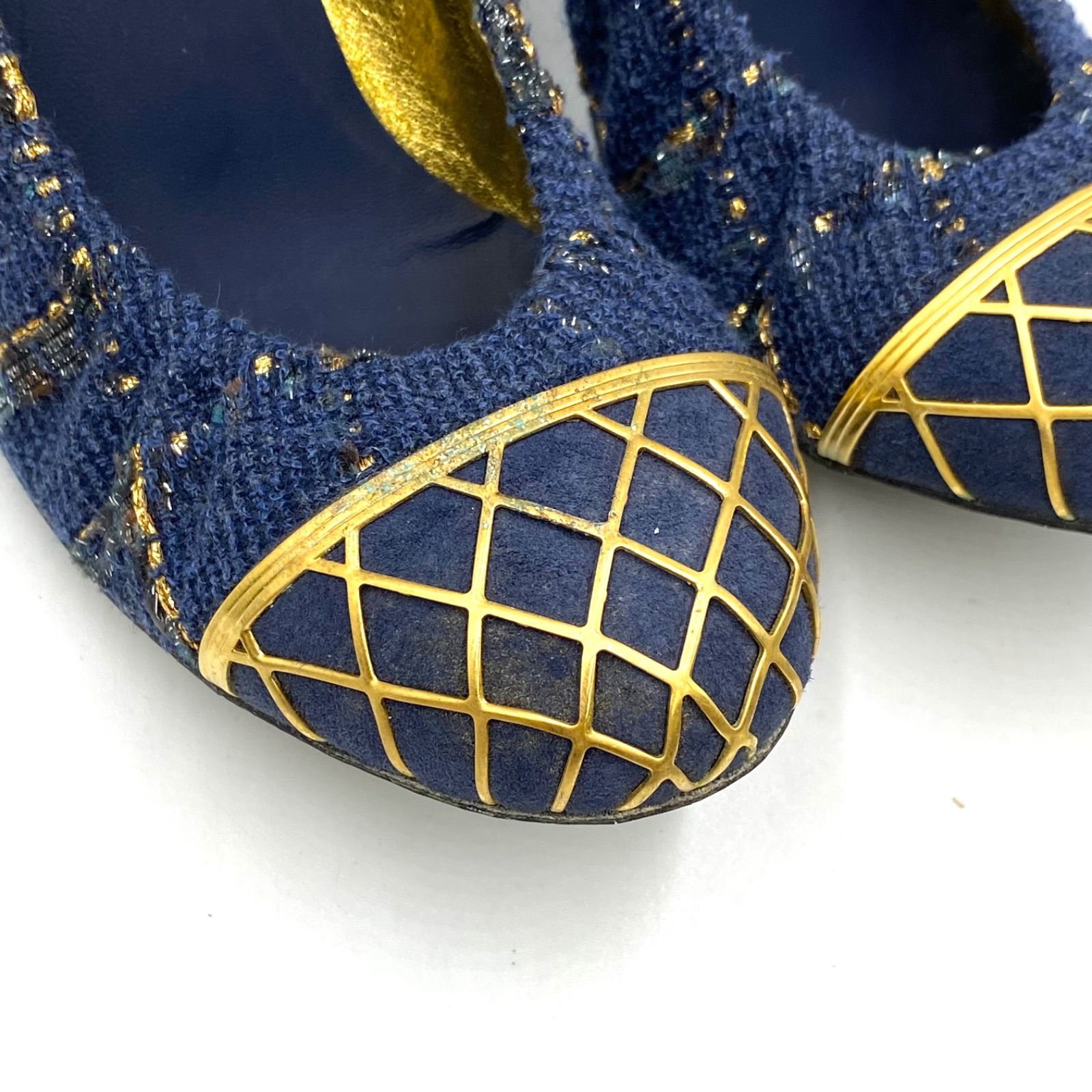 希少！ CHANEL シャネル ツイード ココマーク ハイヒール パンプス