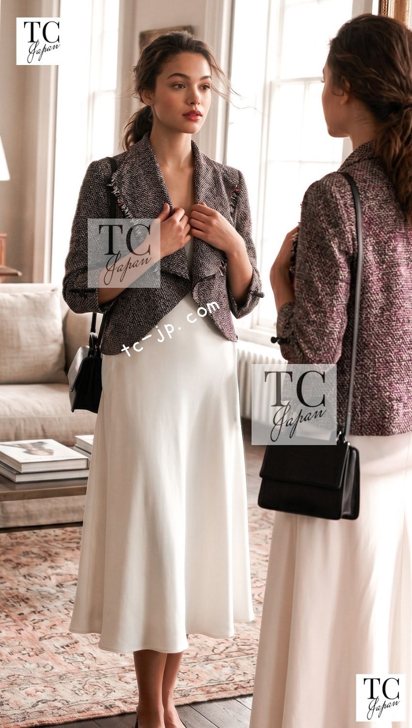 シャネル ジャケット CHANEL ブラック レッド マルチカラー コットン