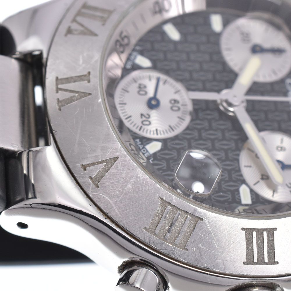 カルティエ CARTIER W10125U2 マスト21 クロノスカフ クロノグラフ