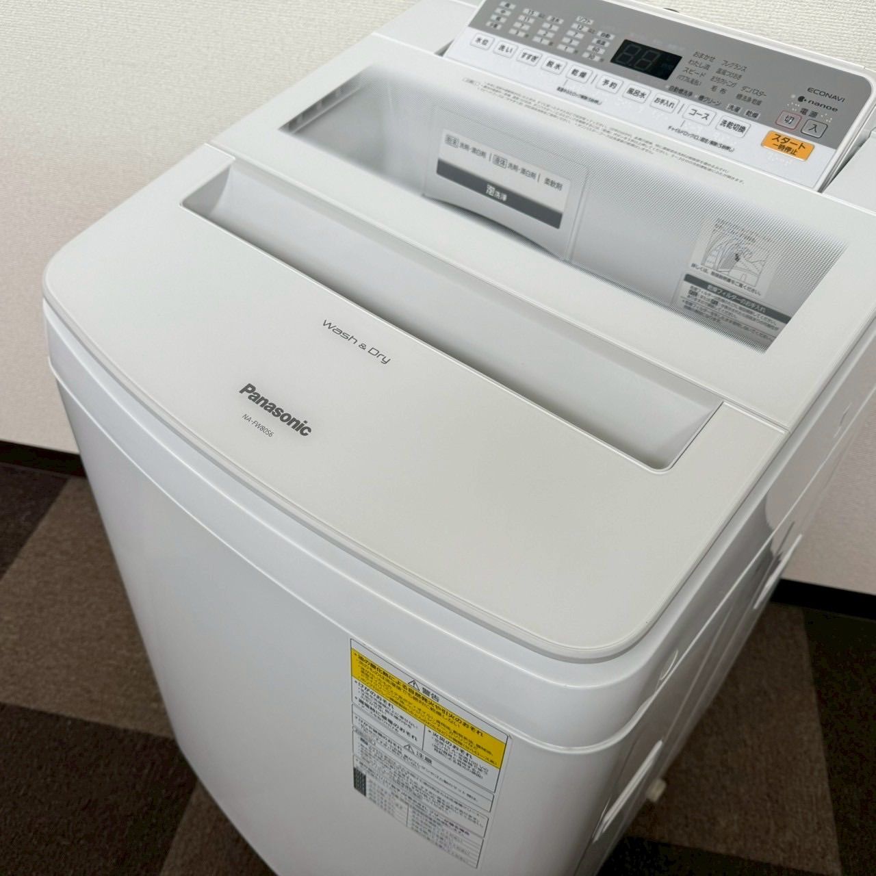東京23区配送無料 パナソニック 縦型洗濯乾燥機 NA-FW80S6 洗濯容量8