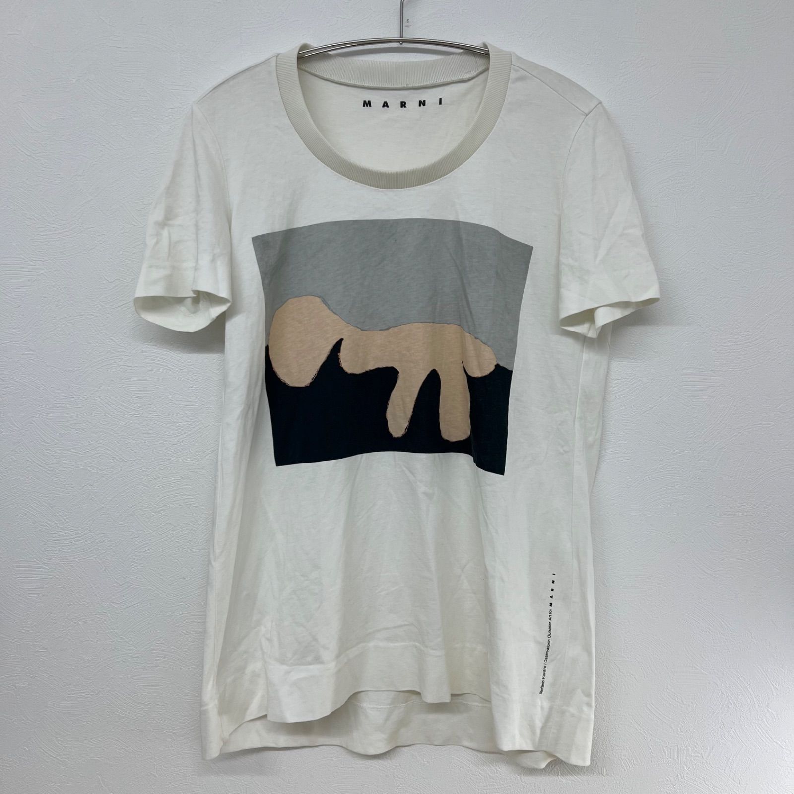 MARNI マルニ 半袖Tシャツ ホワイト アートプリント 38サイズ - メルカリ