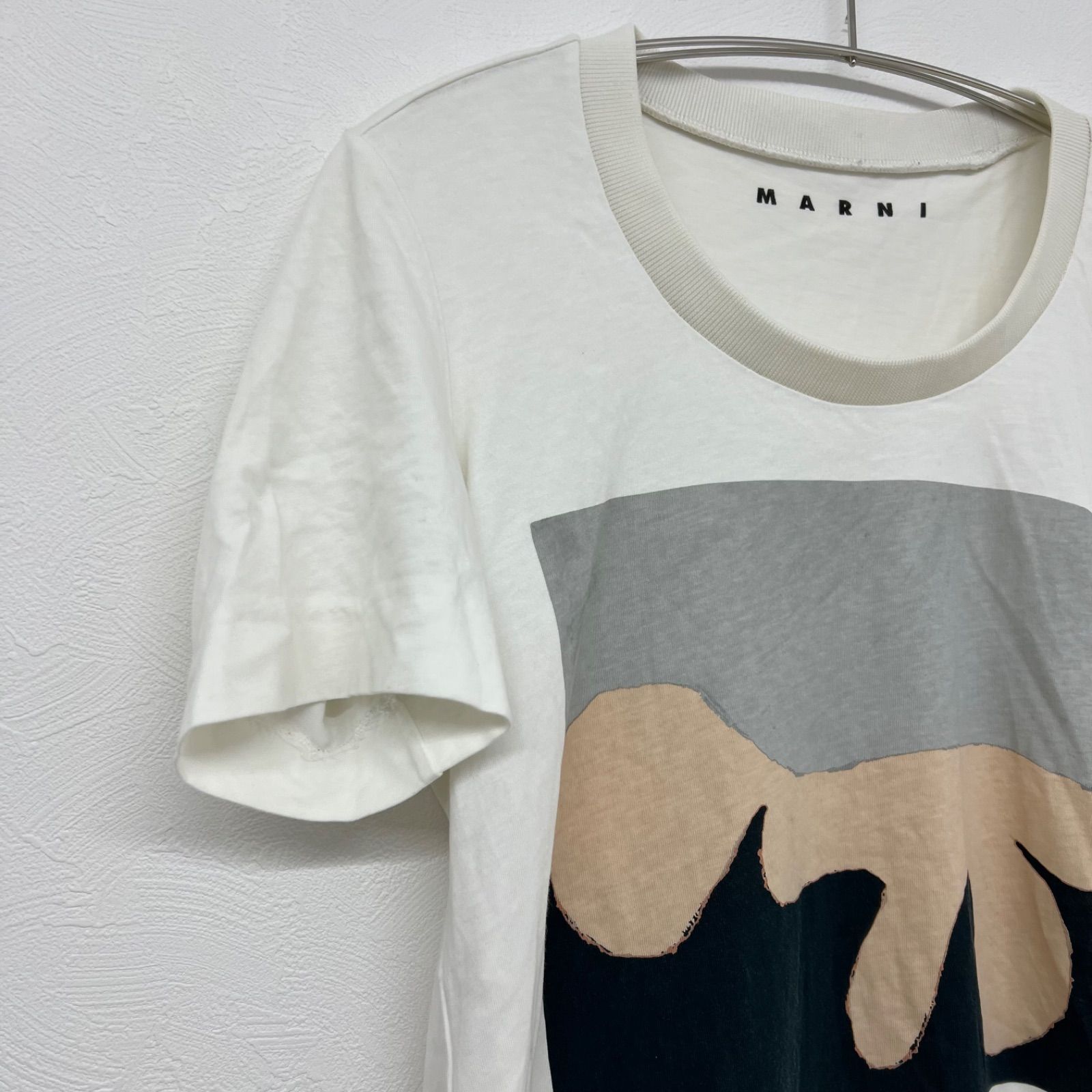 MARNI マルニ 半袖Tシャツ ホワイト アートプリント 38サイズ - メルカリ