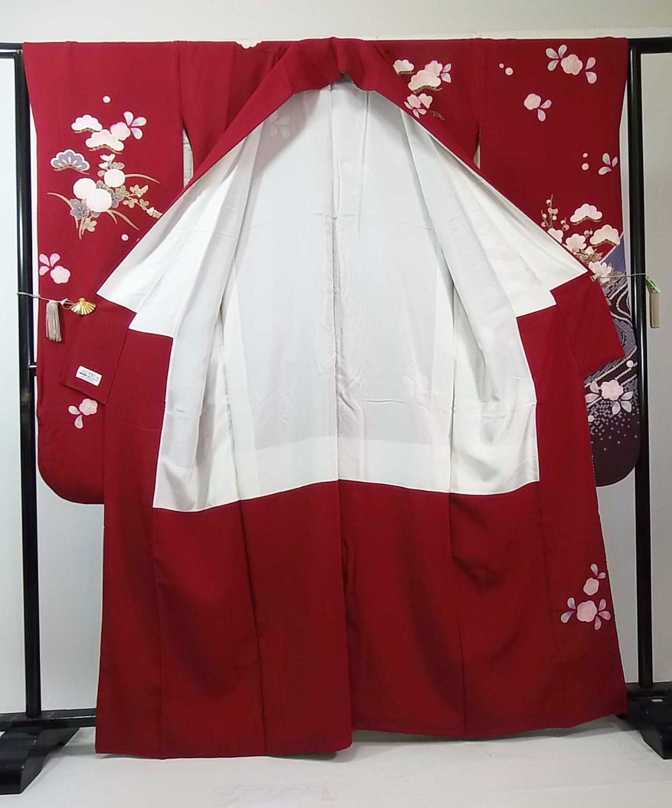 花鼓に映る水面の雅 やまと誂え 縮緬 振袖 長襦袢セット 正絹 ガード 