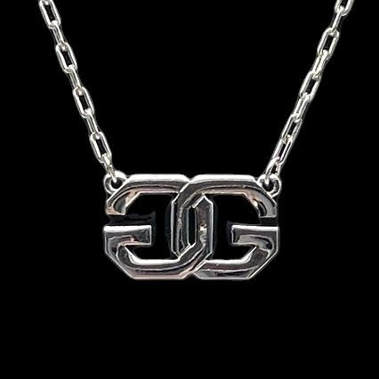GIVENCHY ジバンシー ネックレス GGロゴ シルバー スクエア型 