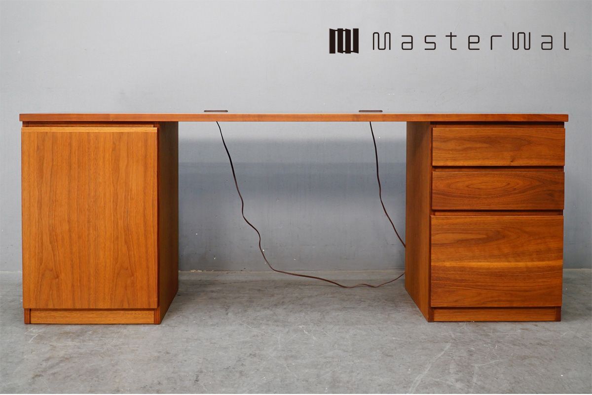 極美品 Master Wal (マスターウォール) NOTE(ノート) システムデスクセット ウォールナット 机 アカセ木工 ACTUS(アクタス) 35万030531