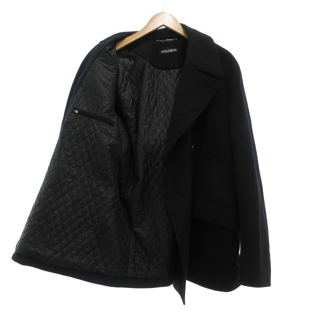 ドルチェ&ガッバーナ ドルガバ DOLCE&GABBANA 美品 ピーコート 58 黒