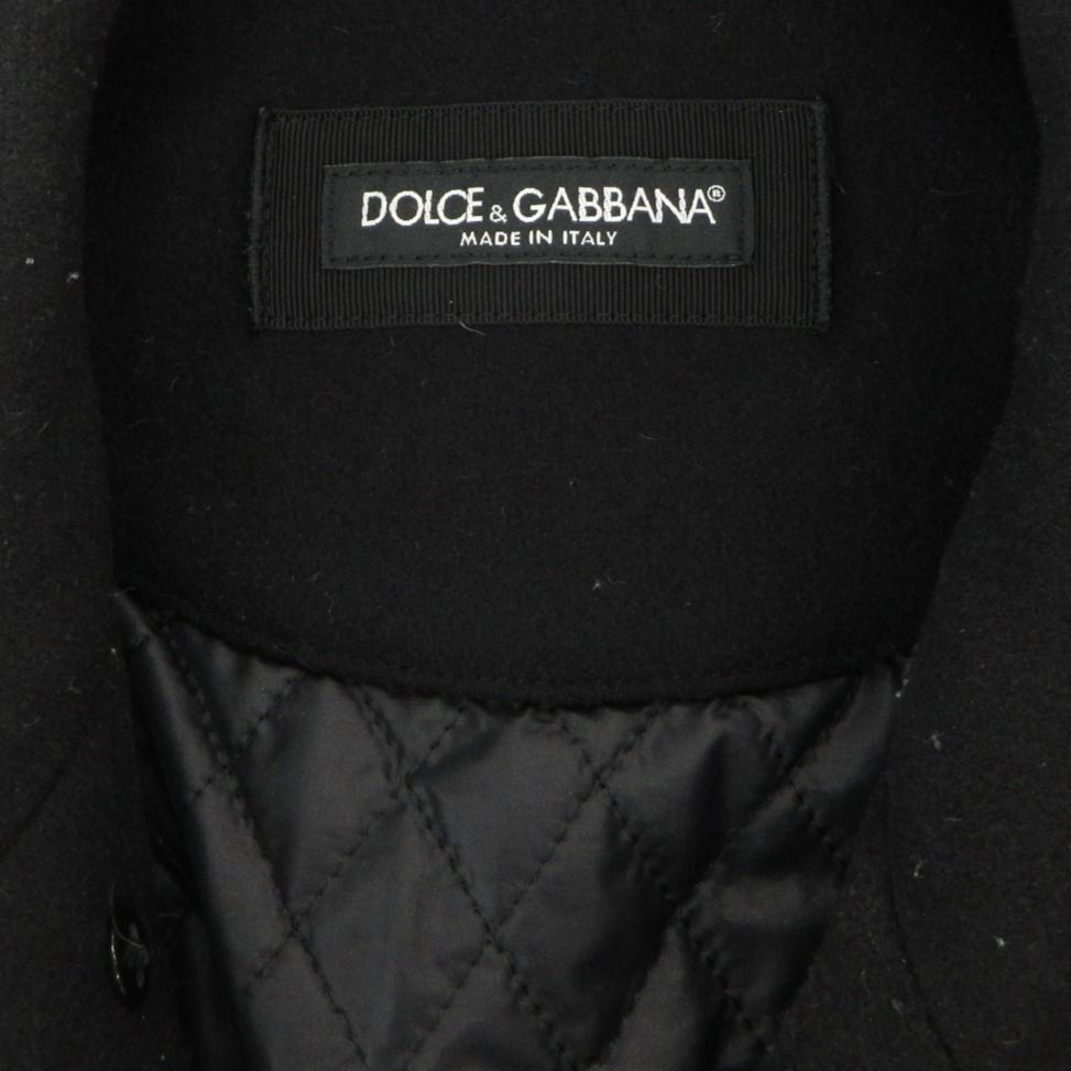 ドルチェ&ガッバーナ ドルガバ DOLCE&GABBANA 美品 ピーコート 58 黒