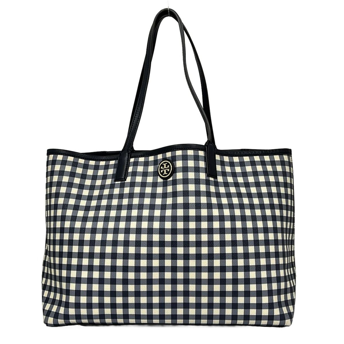 TORY BURCH(トリーバーチ) トートバッグ - アイボリー×ダークグレー 