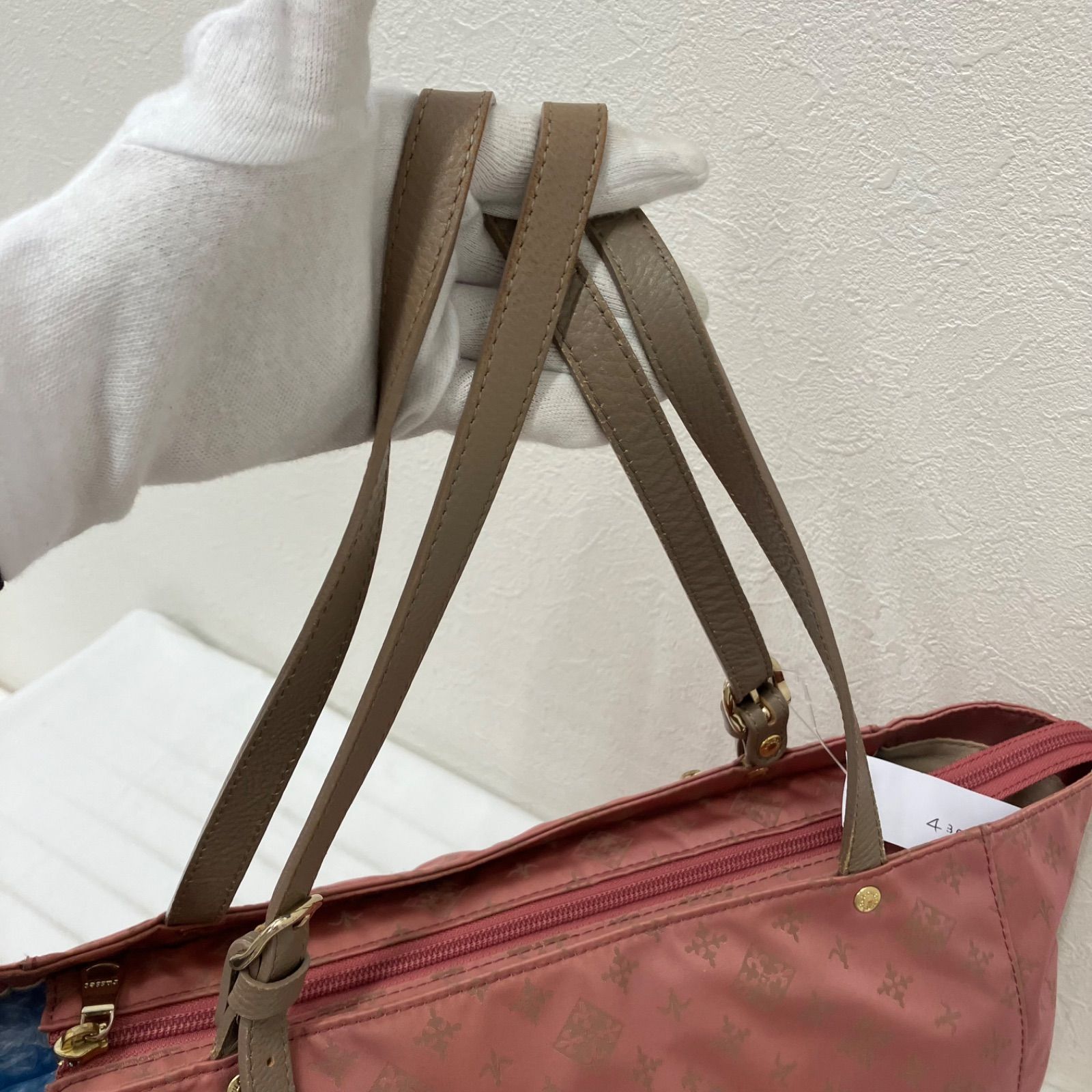 4307 russet ラシット トートバッグ ピンク グレージュ モノグラム