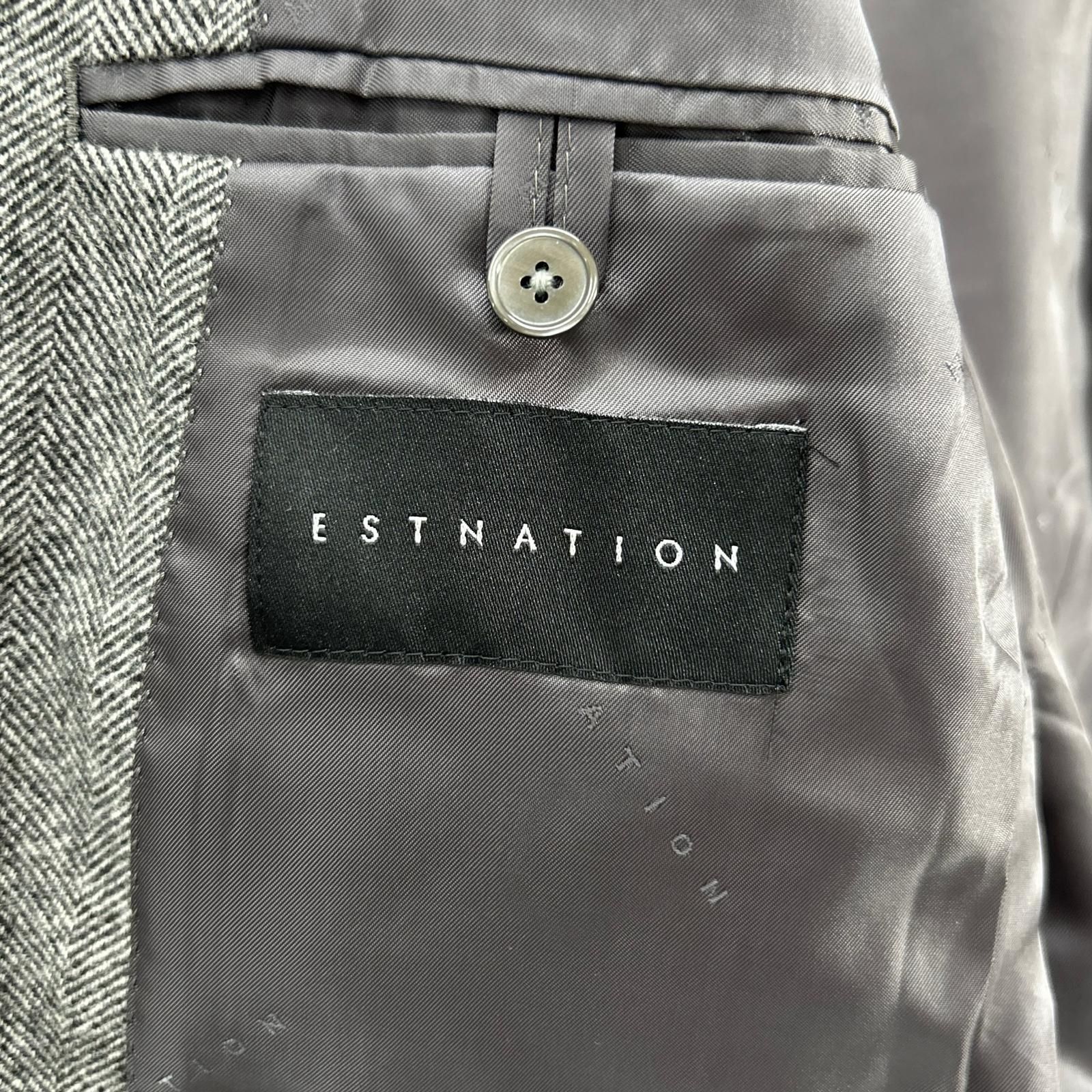 ESTNATION エストネーション ×ORMEZZANO グレー ヘリンボーン シングル