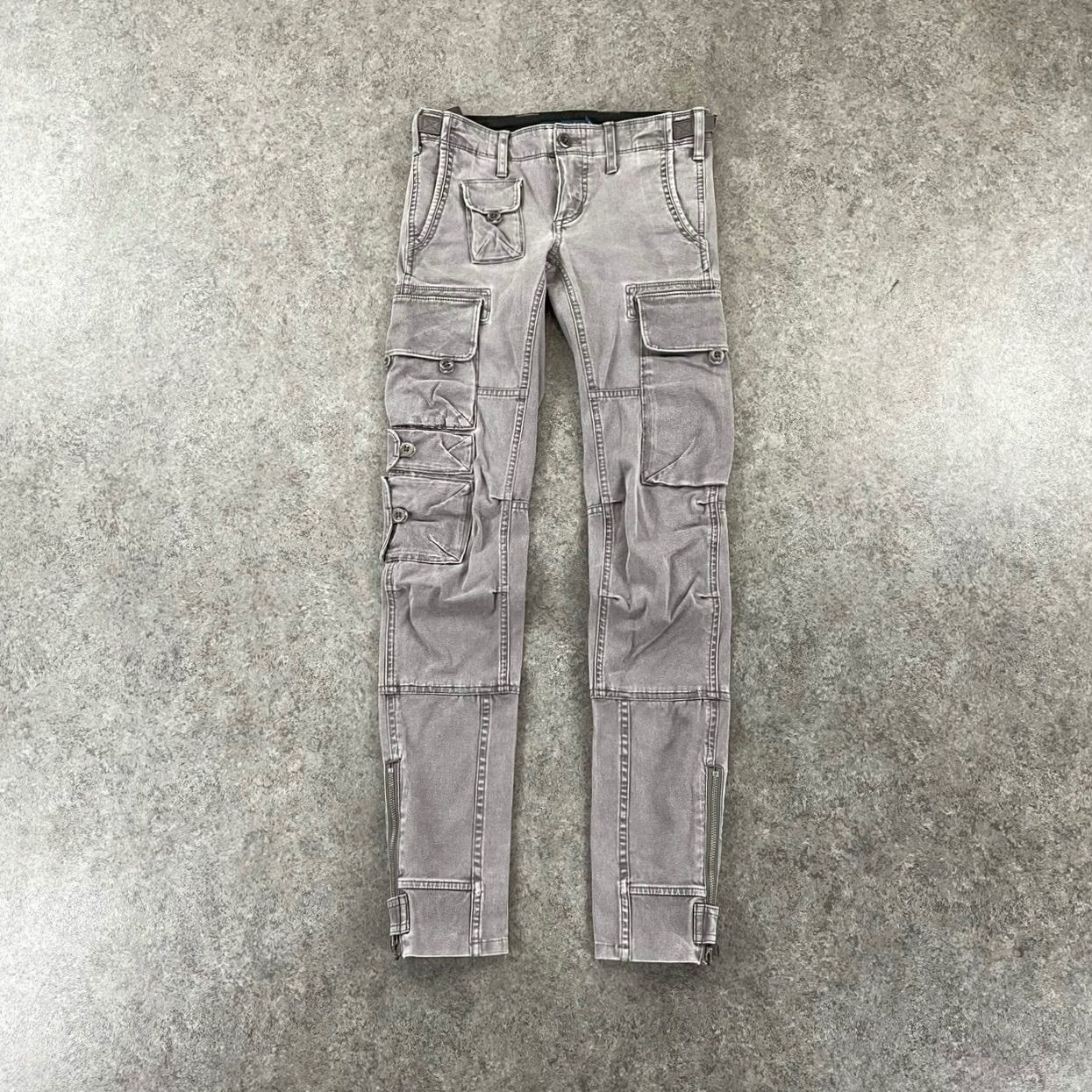 Ralph Lauren Cargo Pants ラルフローレン カーゴパンツ ギミック ミリタリーパンツ スキニー ストレッチ グレー レディース Y2K
