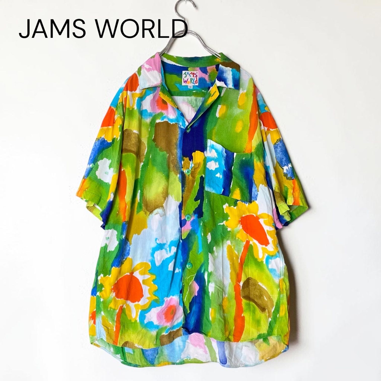 Mサイズ JAMS WORLD ジャムズ ワールド アロハシャツ オープンカラー