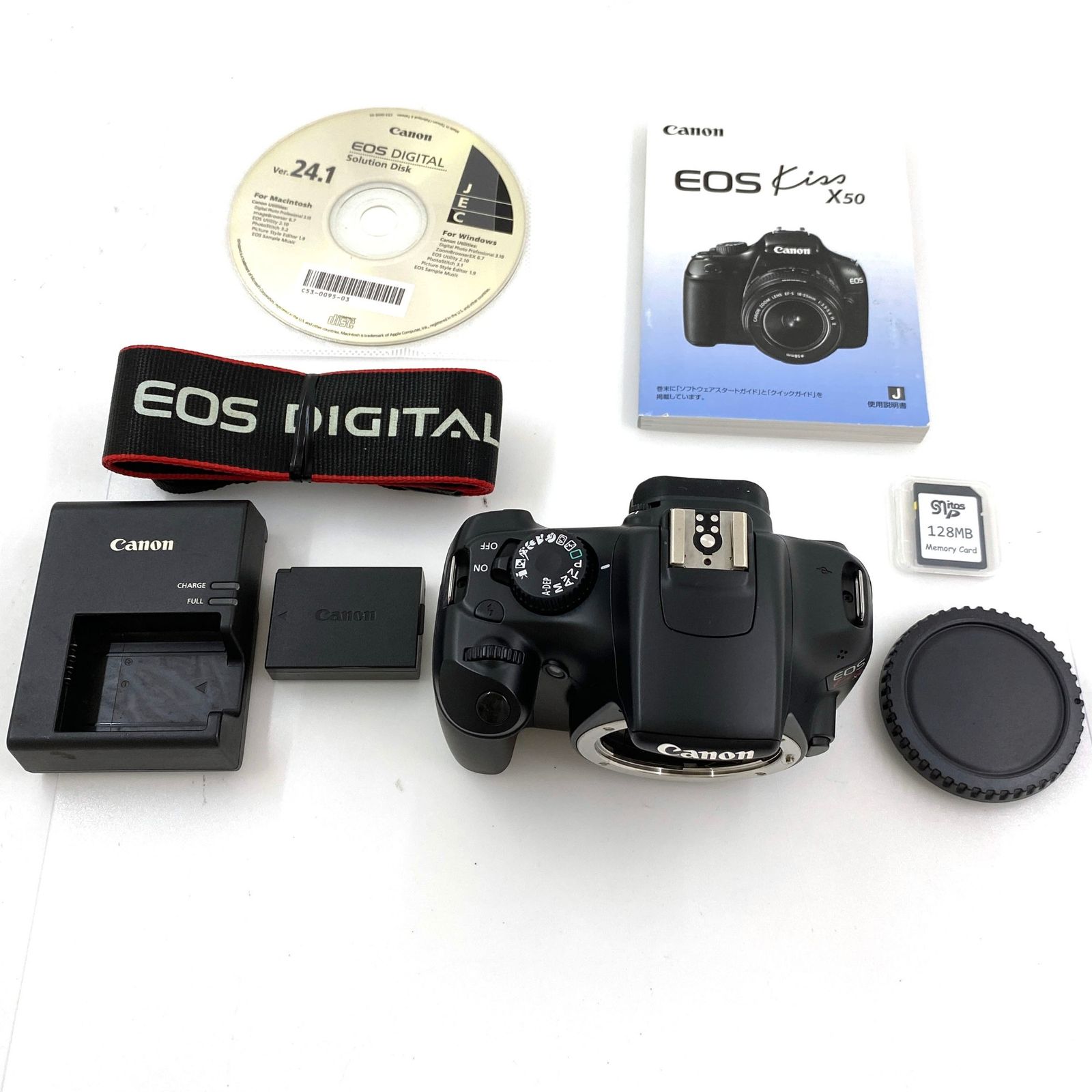 撮影枚数198枚！【キヤノン】Canon EOS Kiss X50 デジタルカメラ +SD 