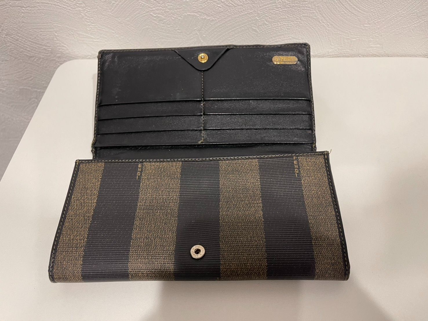 ヴィンテージ】FENDI フェンディ ペカン柄 長財布 オールドフェンディ