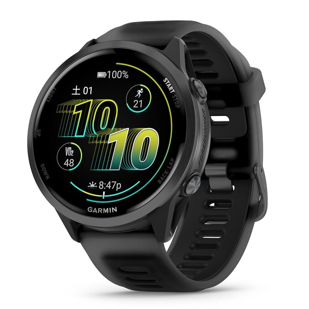 【Forerunner265後継モデル】GARMIN(ガーミン) GPSランニングウォッチ Forerunner 570 47mm Black