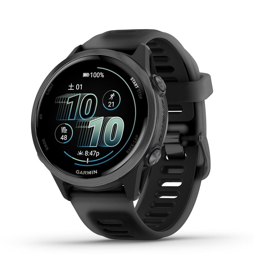 【Forerunner265後継モデル】 GARMIN(ガーミン) GPSランニングウォッチ Forerunner 570 42mm Black 最大約10日間の長時間バッテリー 超軽量