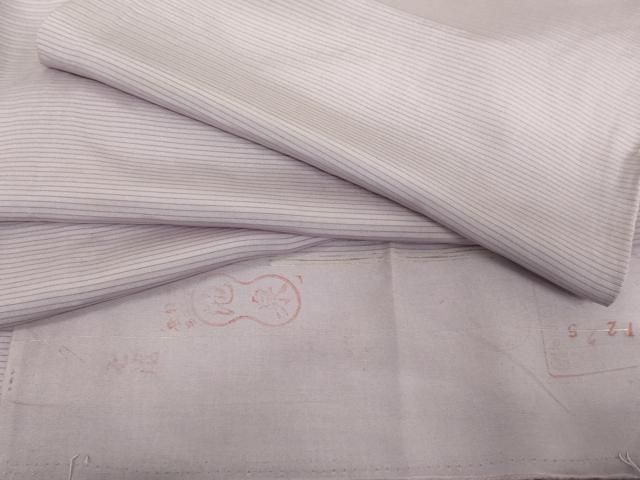 平和屋着物＊夏物　色無地　絽　浅紫色　反端付き　正絹　逸品　AABJ0891cs