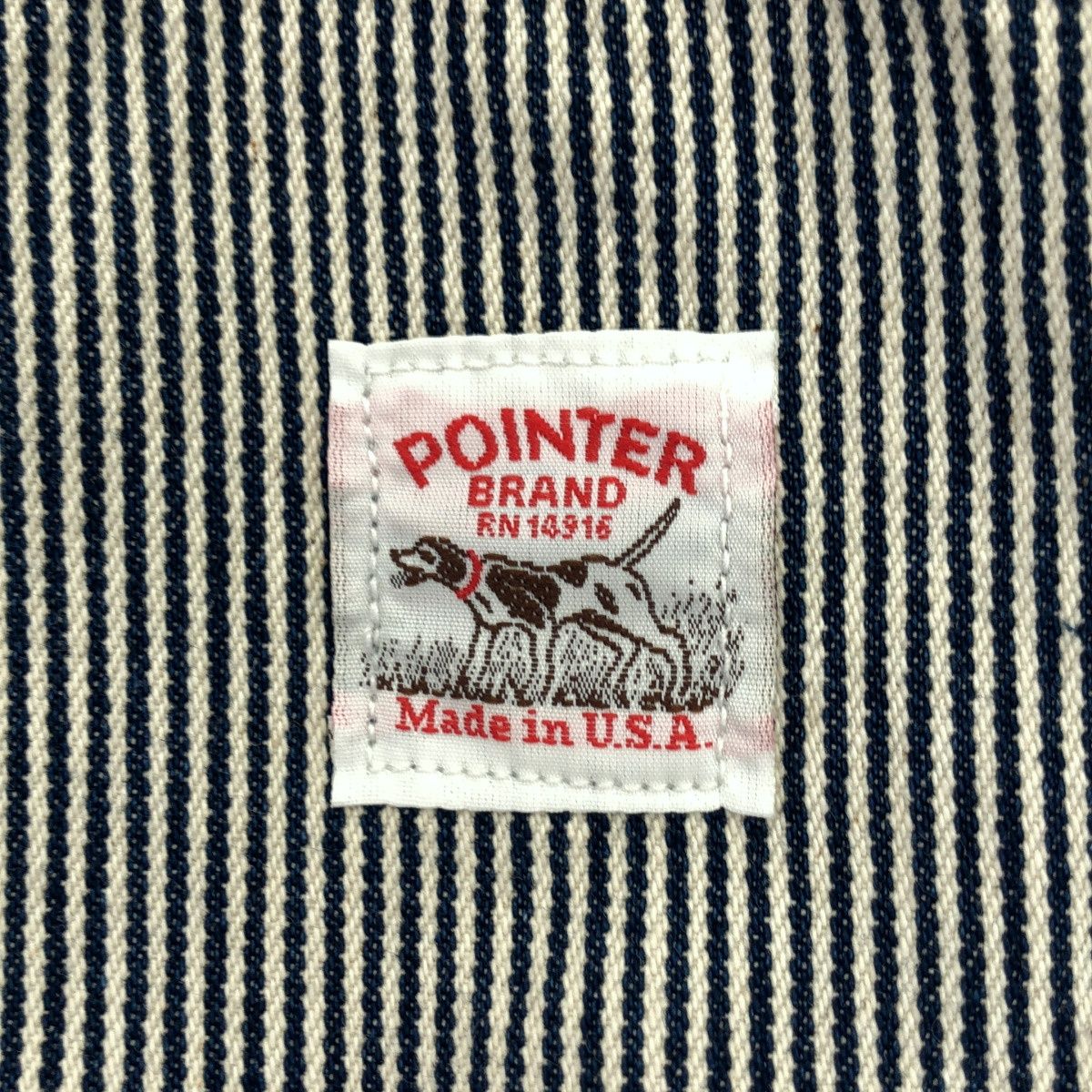 POINTER ポインター ストライプ カバーオールジャケット ホワイト
