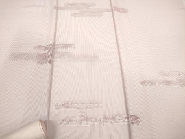 平和屋着物＊夏物　付下げ　反物　着尺　縦絽　ドロンワーク　総刺繍　エ霞花文　逸品　未使用　DABD8682zzz