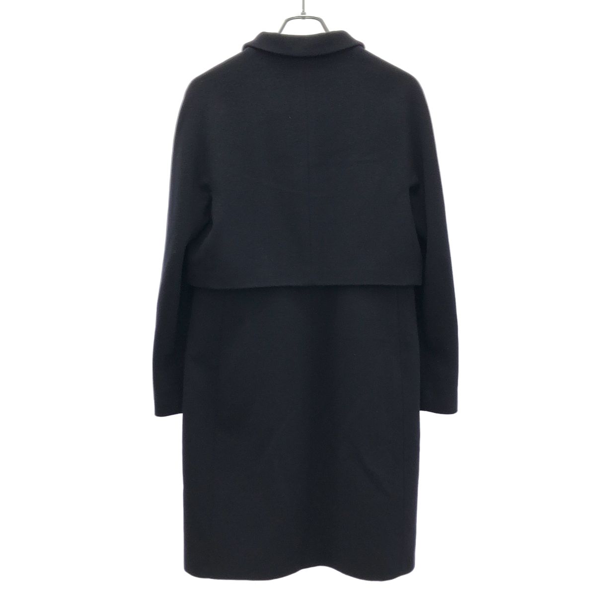 JIL SANDER ジルサンダー ウールカシミヤチェスターコート ネイビー 36